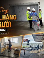 Thi công thang tải hàng kèm người